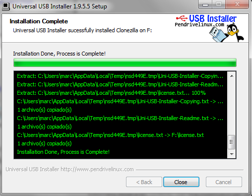 USB installer