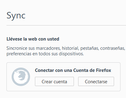 firefox sync - Mantenimiento Informático empresas Barcelona - dactil
