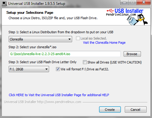 USB installer