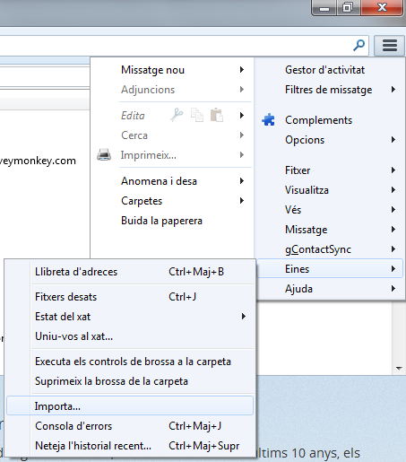 Com passar correus d'Outlook a Thunderbird dactil manteniment informàtic